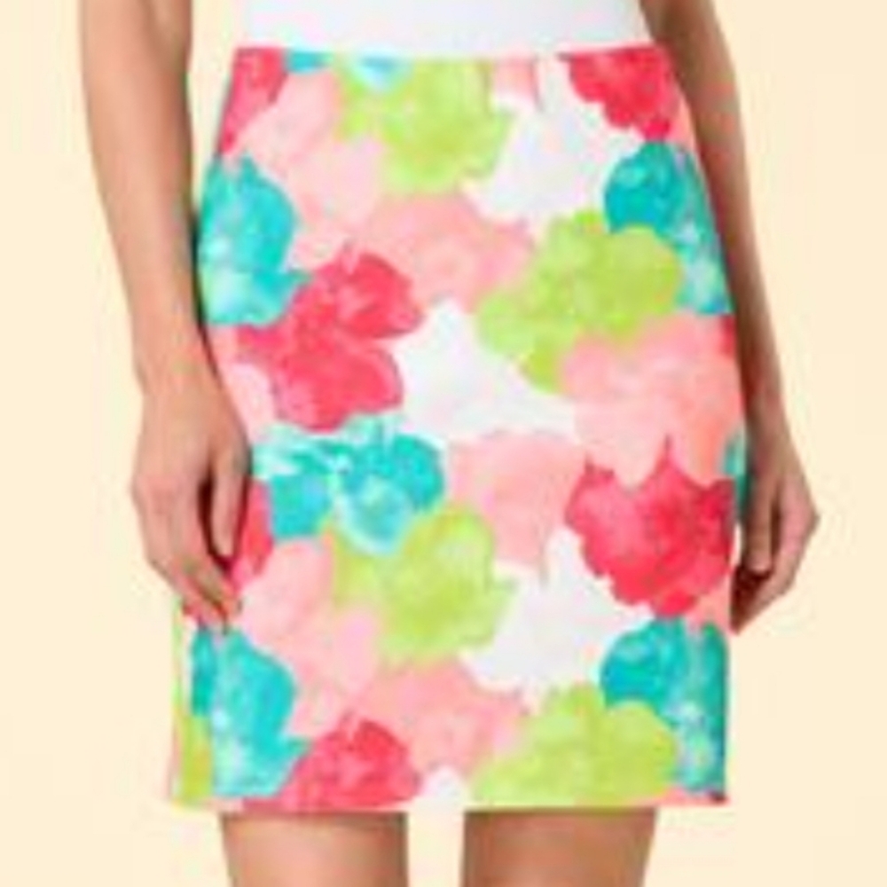 VERSONA Floral Multicolor Pencil Skirt